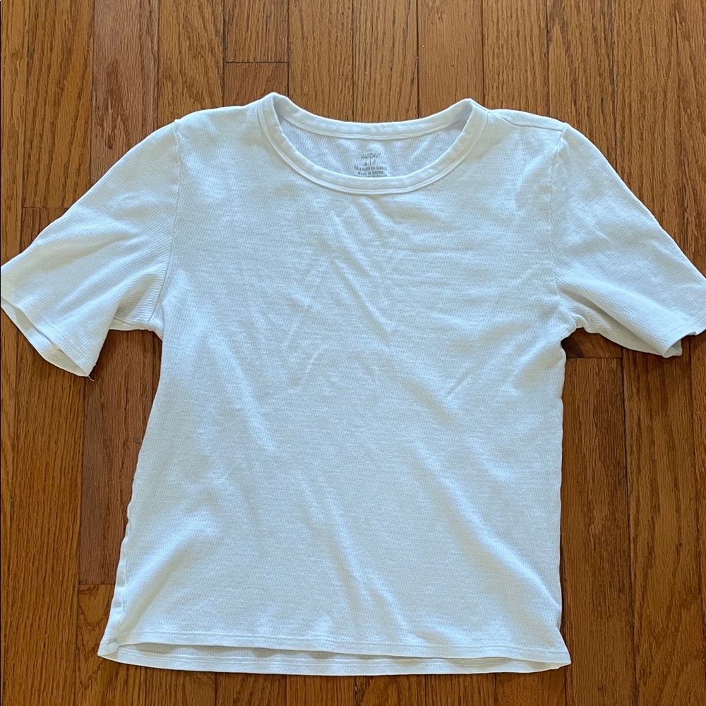 Aerie white Ribbed Tee
